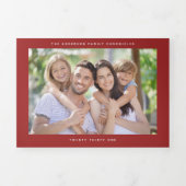 Année familiale en revue Photos Tri-Fold Holiday C (Page de couverture)