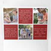 Année familiale en revue Photos Tri-Fold Holiday C (Intérieur en premier)