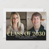 Année Finale Editable Colour Graduation Invitation (Devant)