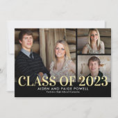Année Finale Editable Colour Graduation Invitation (Devant)
