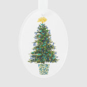 Année personnalisable d'arbre de Noël de symboles (devant)