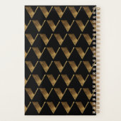 Année personnalisée 2019 Monogramme d'or noir V él (Dos)