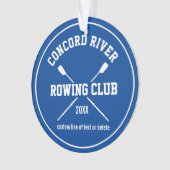 Année personnalisée de nom d'équipe d'avirons de (devant)