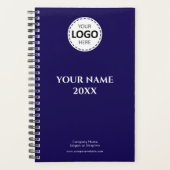 Année personnalisée, logo, texte, journal bleu (Devant)