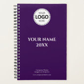 Année personnalisée, logo, texte, journal violet (Devant)