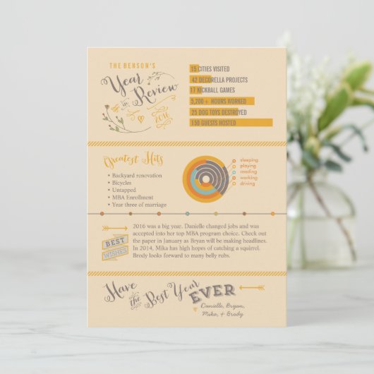 Année rétro en révision Cartes de Noël - Infograph (Debout devant)