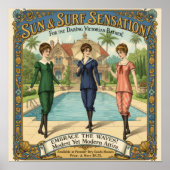 Années 1890 Vêtements de bain victoriens Poster (Devant)