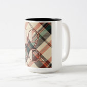 Années 1940 Plaid Two Tone Mug (Devant droit)