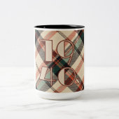 Années 1940 Plaid Two Tone Mug (Centre)