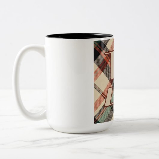 Années 1940 Plaid Two Tone Mug (Gauche)