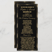 Années 20 Art Déco Great Gatsby Wedding Programme (Devant / Derrière)