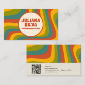 Années 70 Super avec Carte de visite QR (Devant / Derrière)