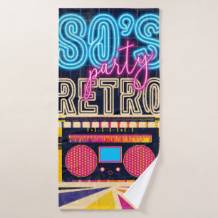 années 80, soirée musicale rétro. Affiche de style