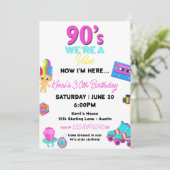 Années 90 Anniversaire Invitation Retro 30e Annive (Debout devant)