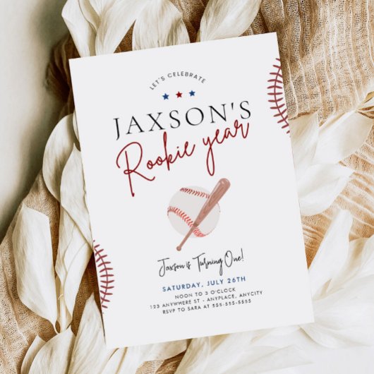 Années de recrue Premier anniversaire Invitation B