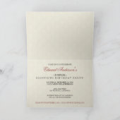 Années d'or de damassé d'invitation de CARTE (Intérieur)