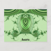 ANNETTE ~ 3D Design Pattern ~ Kerstmis Greens ~ Briefkaart (Voorkant)