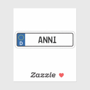 Anni Duits Bord van het Autorijbewijs Sticker