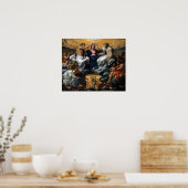 Annibale Carracci de coronatie van de maagd Poster (Keuken)