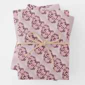 Annie 3D Coeurs roses Envelopper ensemble papier (En situation)