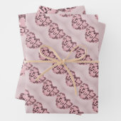 Annie 3D Pink Hearts Wrapping Paper Set (In situ)