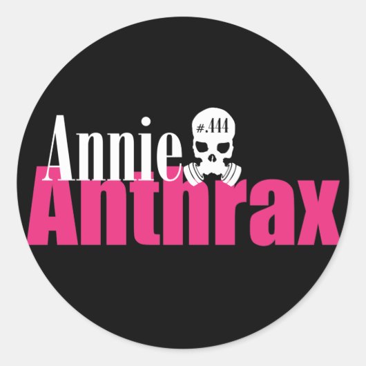 annie anthrax - autocollant noir (Devant)