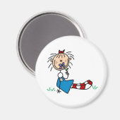 Annie Couché Dans L'Herbe Avec Aimant Fleur (Recto/Verso)