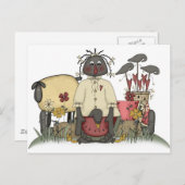 Annie Doll Sheep & Crows Briefkaart (Voorkant / Achterkant)