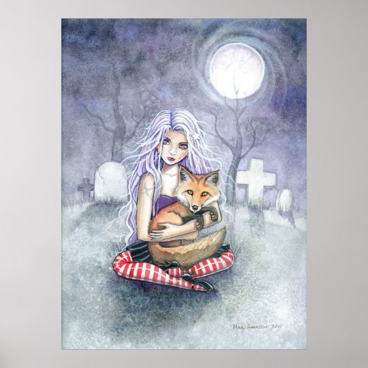 Annie Fox Gothic Girl en Fox Poster (Voorkant)
