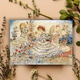 Annie Franse Verzamelende Rozen Notitiekaartje