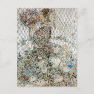 Annie French illustratie "De Roos" uit vroeger tij Briefkaart