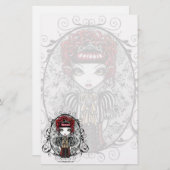 "Annie" Gothic Victoriaans Couture Fairy Stationer Briefpapier (Voorkant / Achterkant)