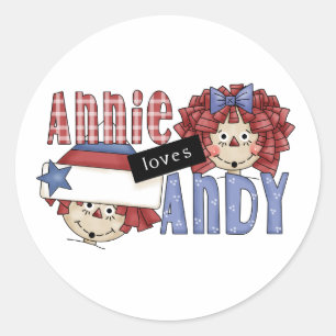 Annie houdt van Andy Ragdoll Ronde Sticker