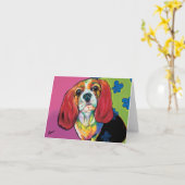 Annie la carte de note de chien de thérapie par (Fleur jaune)