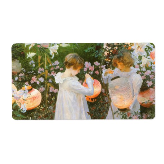 Annie, Lily, Lily, Roos van John Singer Sargent Etiket (Voorkant)
