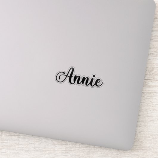 Annie Name - Handgeschreven kalligrafie Sticker (Detail)