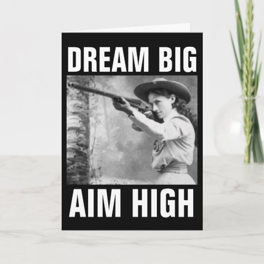 ANNIE OAKLEY AVEC ARME, CARTES DE SALUT (Devant)
