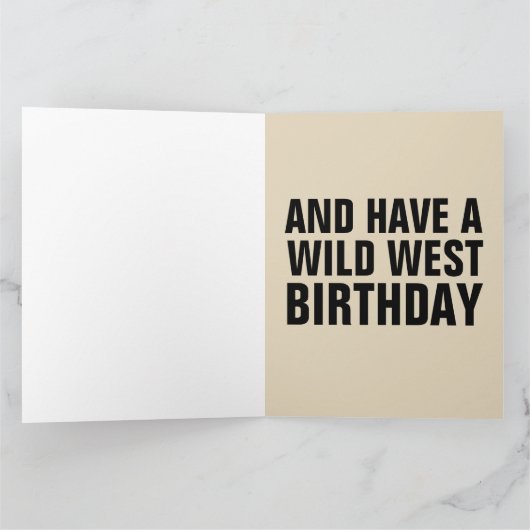 ANNIE OAKLEY MET PISTOOL, BIRTHDAY WENSKAARTEN KAART (Binnen)