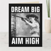ANNIE OAKLEY MET PISTOOL, BIRTHDAY WENSKAARTEN KAART (Voorkant)