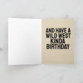 ANNIE OAKLEY MET PISTOOL, BIRTHDAY WENSKAARTEN KAART (Binnen)