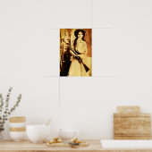  Annie Oakley Oil Grunge Canvas Print (Keuken)