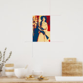  Annie Oakley Oil Grunge Canvas Print (Keuken)