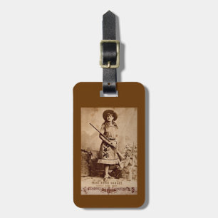 Annie Oakley Sepia Bagagelabel