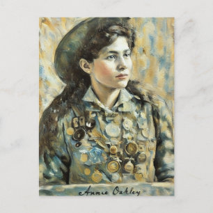 Annie Oakley vrouwelijke schutter 1800 cowgirl kun Briefkaart