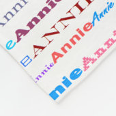 Annie Texte Design II Couverture polaire (Coin)