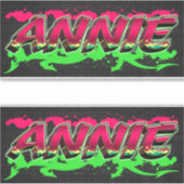 Annie Vorname Name Graffiti Aufkleber Sticker (Voorkant)