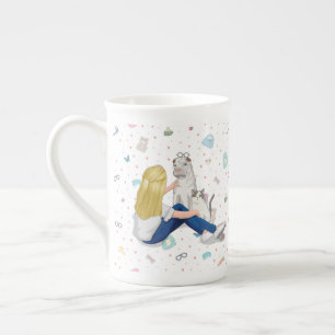 Anniepaddington Bone China mok - kunst van Irina K