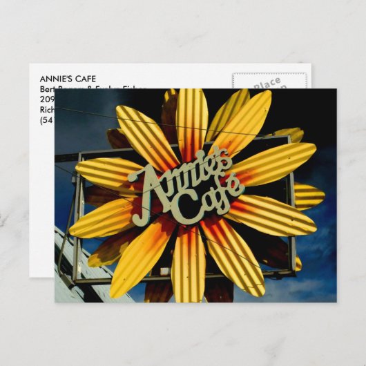 ANNIE'S CAFE BRIEFKAART (Voorkant / Achterkant)