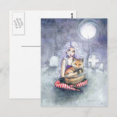 Annie's Fox Gothic Girl Fantasy Art Briefkaart (Voorkant / Achterkant)