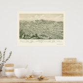 Anniston, AL Panorama Map - 1888 Poster (Keuken)